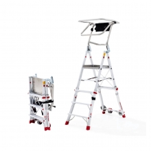 PLS Compact hopfällbar arbetsplattform med hjul och justerbar plattformshöjd