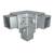 Fyrkantskoppling 3-vägs 90gr