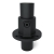 Rörkoppling fot genomgående Svart