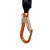 Fallskyddsblock 2,7m svart med orange stor krok