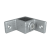 Fyrkantskoppling 90gr fixering Silver