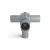 Rörkoppling öppningsbar 5-vägs 48,3mm Silver