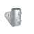 Rörkoppling vertikalt sidofäste Silver