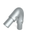 Rörkoppling vinkel 40-70 grader 48,3mm Silver