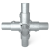 Rörkoppling 6-vägs öppningsbar 48,3 mm Silver