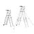 Vikbar teleskopisk arbetsplattform 1,83-2,62m
