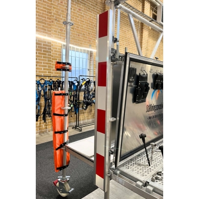 Varningskylt för byggställning