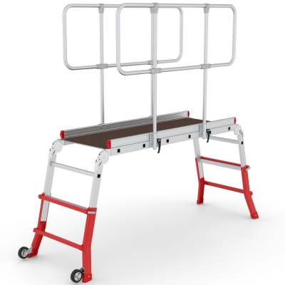 Arbetsplattform Teleskopisk med räcke