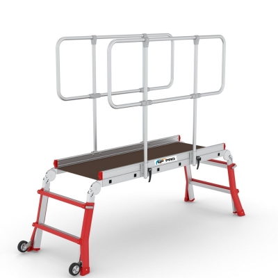 Arbetsplattform Teleskopisk med räcke