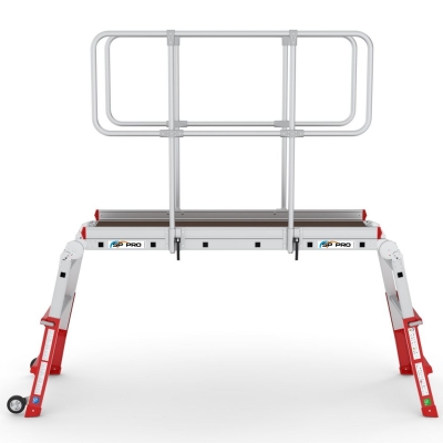 Arbetsplattform Teleskopisk med räcke