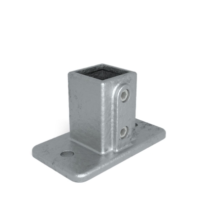 Fyrkantskoppling hög fot/väggfäste 40mm