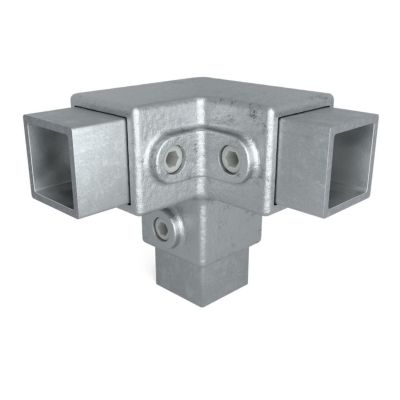 Fyrkantskoppling 3-vägs 90gr