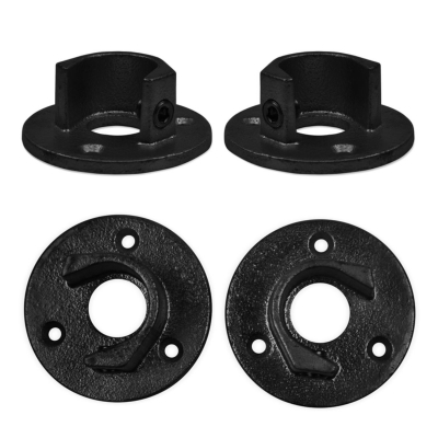 Rörkoppling väggfäste 2-pack Svart