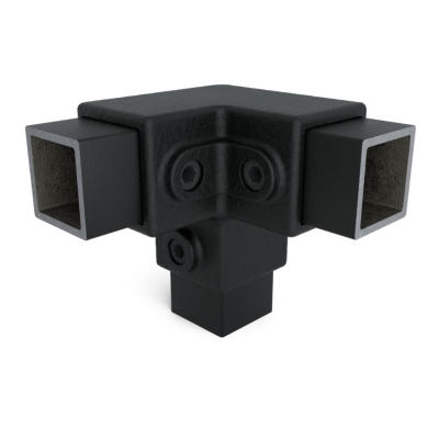 Fyrkantskoppling 3-vägs 90gr