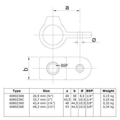 Rörkoppling diagonalfäste