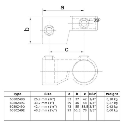 Rörkoppling vridbar rak