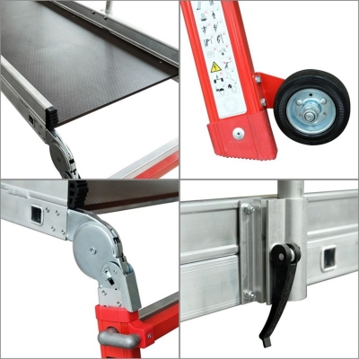 Arbetsplattform Teleskopisk med räcke