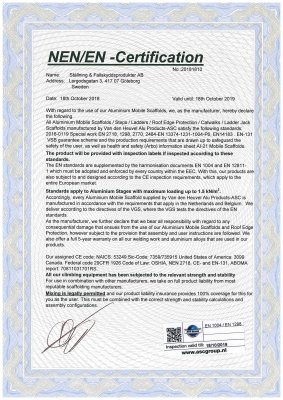 Arbetsbock 5 steg 1,25m