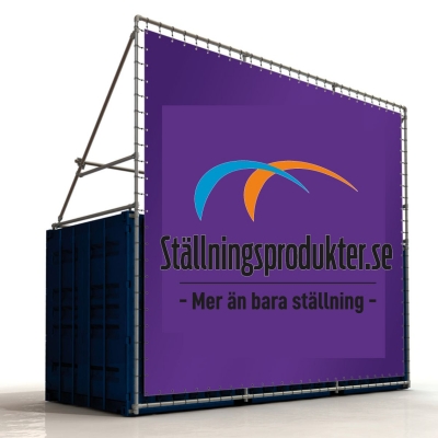 Containerbanner, skyltställ för 20 fots container