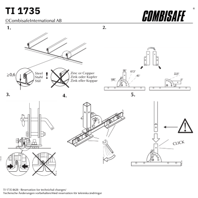 Combisafe Plåtfalsfäste 1735