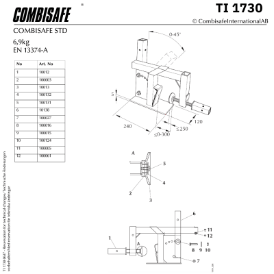 Combisafe Plåttaksfäste 1730