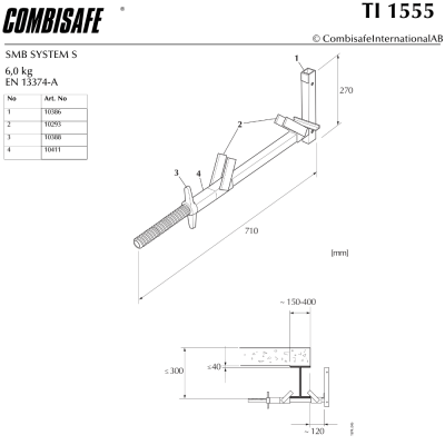 Combisafe Stålbalkstving 1555