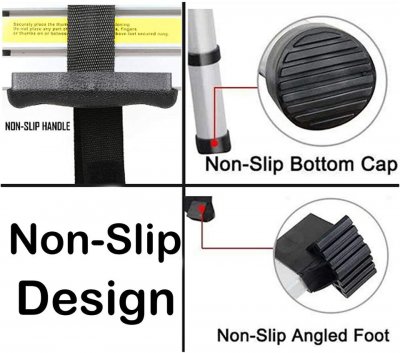 teleskopstege multistege 1,6 x 1,6m för trappa