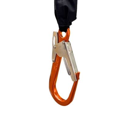 Fallskyddsblock 2,7m svart med orange stor krok