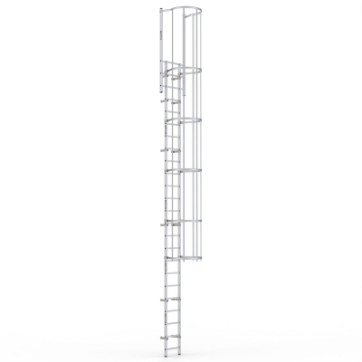 Fasadstege 6 - 6,7m inkl fallskydd