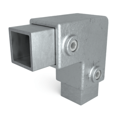 Fyrkantskoppling 90 gr Silver