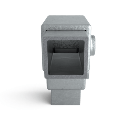Fyrkantskoppling 90 gr Silver