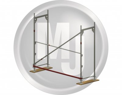 Horisontalstag med kopplingar