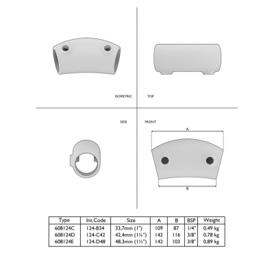 Variabel koppling 15-60° Silver