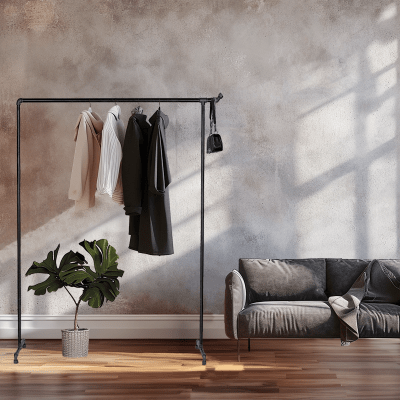 Klädställning med krok 150x160