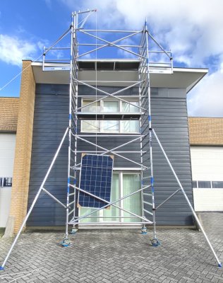 fallskydd för solpanels montage