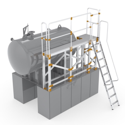 Industriplattform för tank och silo