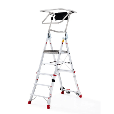 PLS Compact teleskopisk arbetsplattform i aluminium med justerbara ben