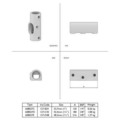 Rörkoppling 30-45 gr Silver