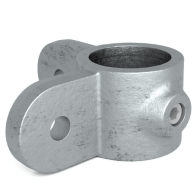 Rörkoppling 90gr diagonalfäste Silver