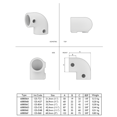 Rörkoppling 90 gr Silver