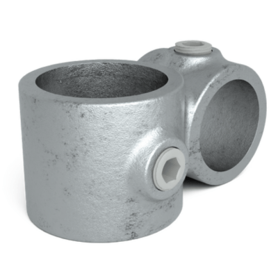 Rörkoppling 90gr utanpåliggande Silver