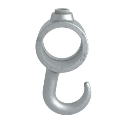 Rörkoppling klädkrok Silver