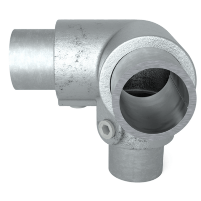 Rörkoppling topp 90 gr 3-vägs Silver