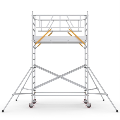 rullställning bred 5m silvrig och gul