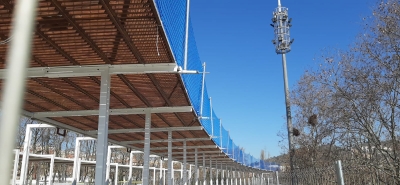 Skyddsräckesnät för ställning