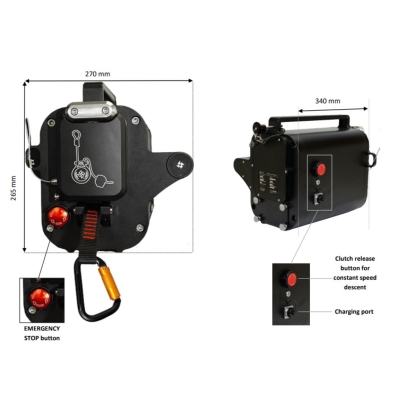 Repmoped för nedfirning och uppfirning svart