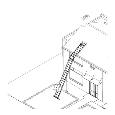 solcellshiss detaljritning vid användning mot hus