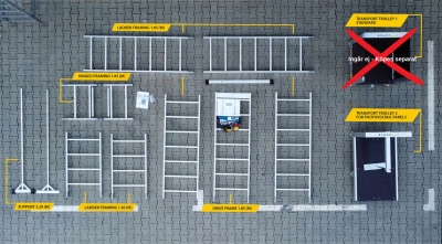 Medföljande delar till solcellshiss