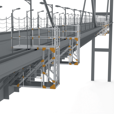 Arbetsplattform för brokonstruktion