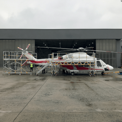Arbetsplattform Helikopter